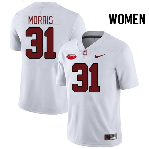 Women #31 Aaron Morris Stanford Cardinal 2024 ACC Conference College Football Jerseys Stitched-White